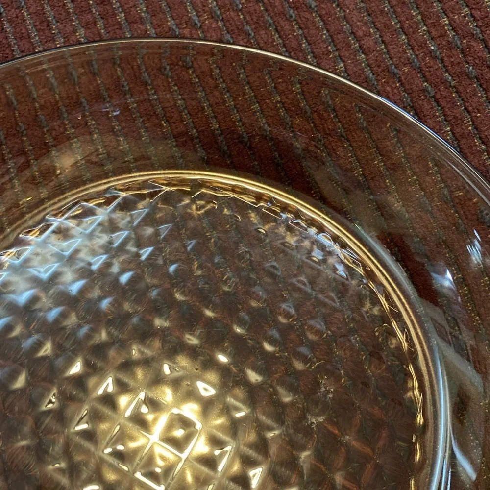 CORNING VISION FRANCE AMBER GLASS WAFFLE BOTTOM SAUTÉ PAN SKILLET NO LID